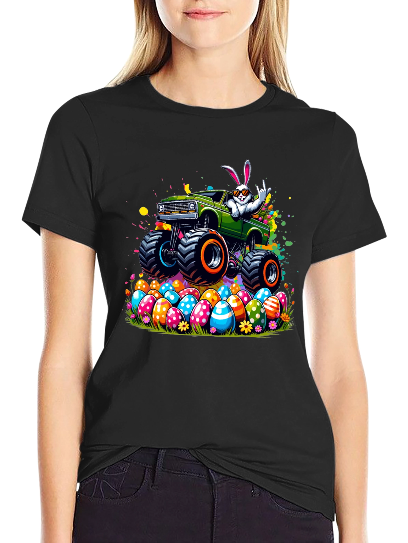 Easter Bunny Monster Truck T-Shirt