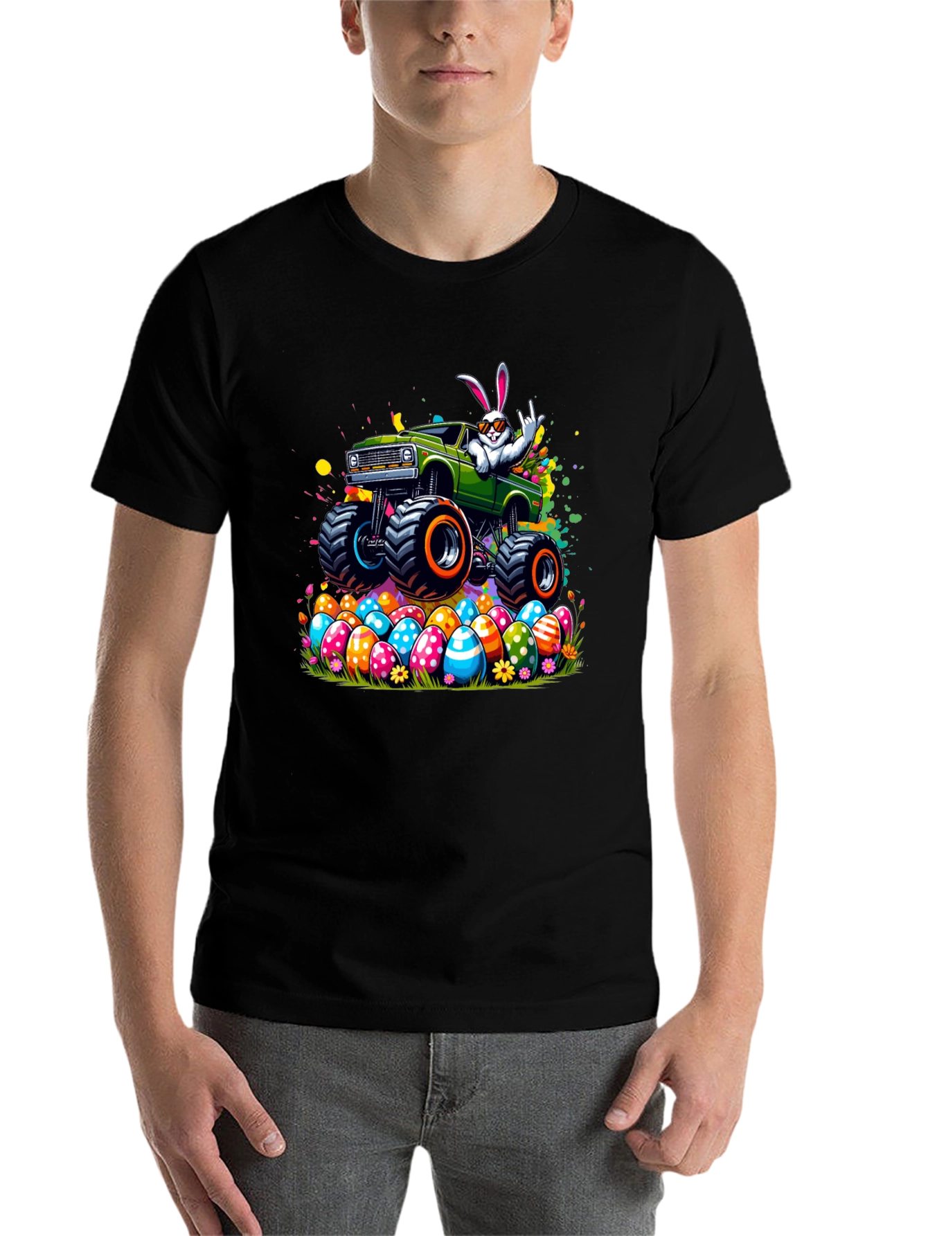 Easter Bunny Monster Truck T-Shirt