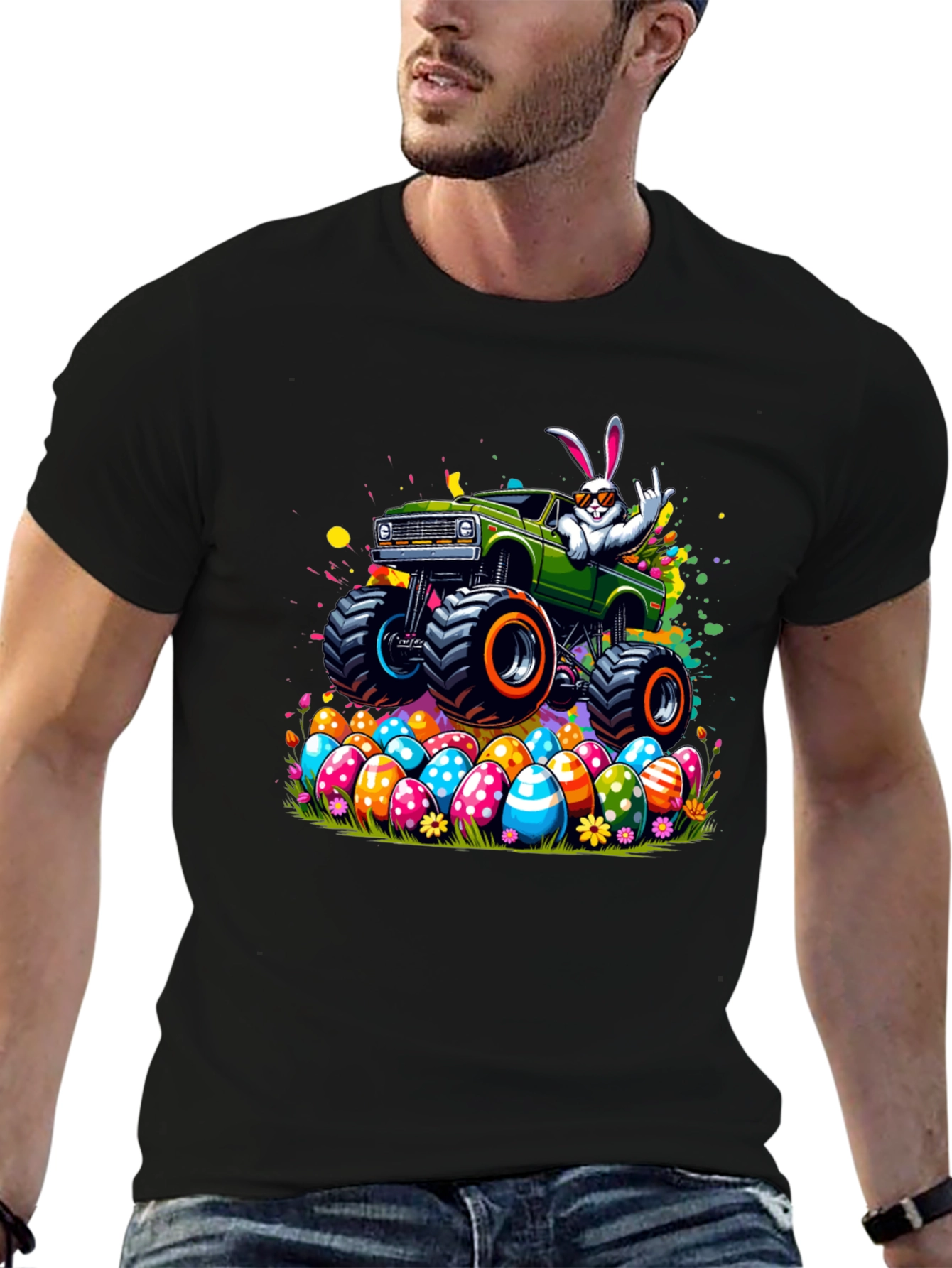 Easter Bunny Monster Truck T-Shirt