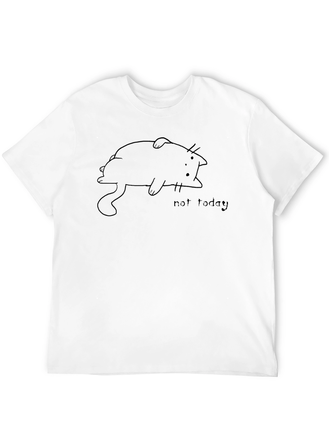 Lazy Cat Graphic T-Shirt - Not Today