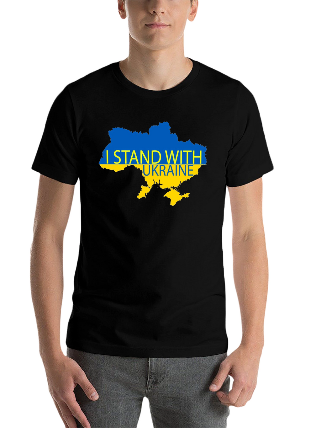 I Stand With Ukraine Black T-Shirt