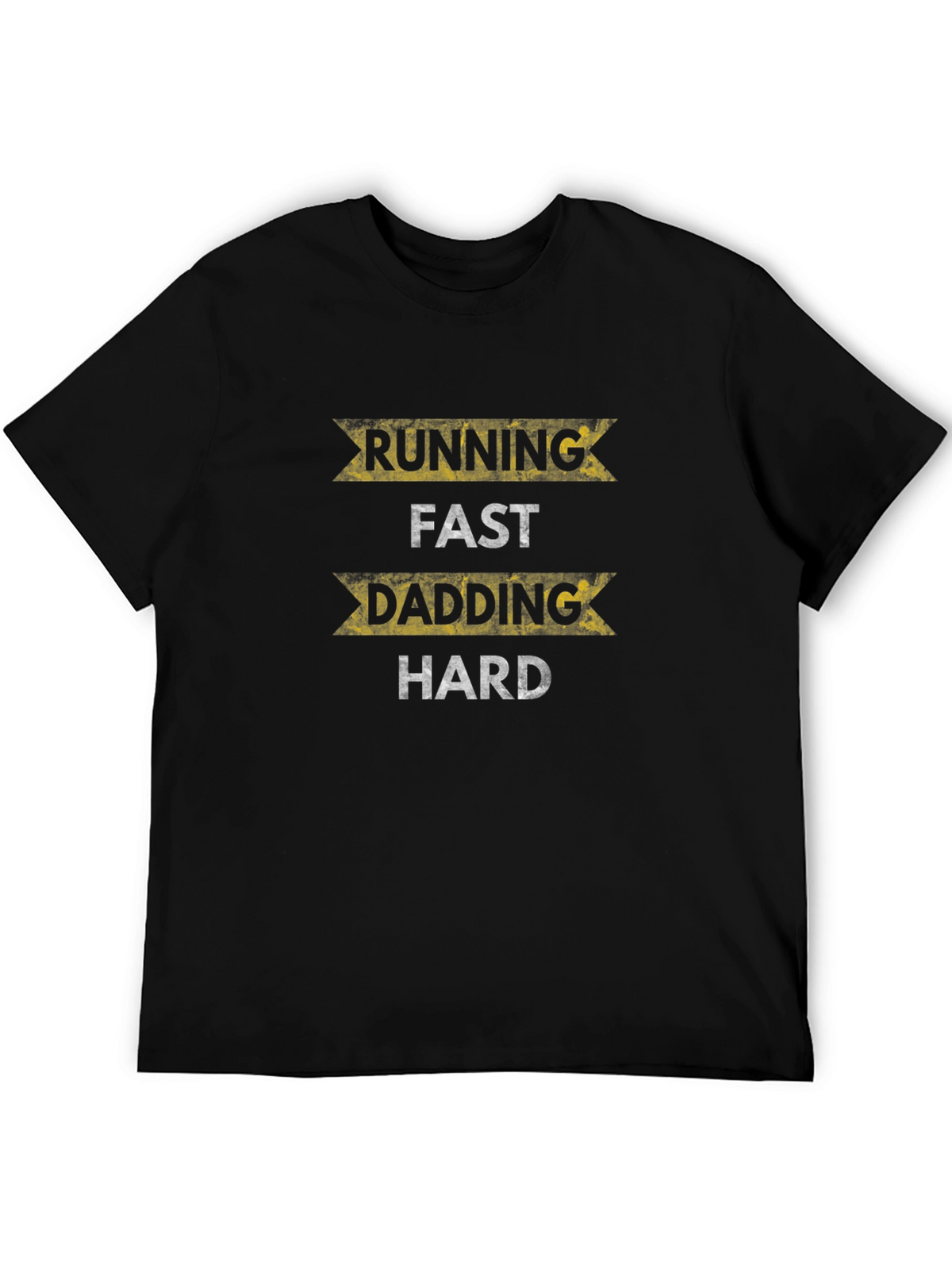 Running Fast Dadding Hard Black T-Shirt