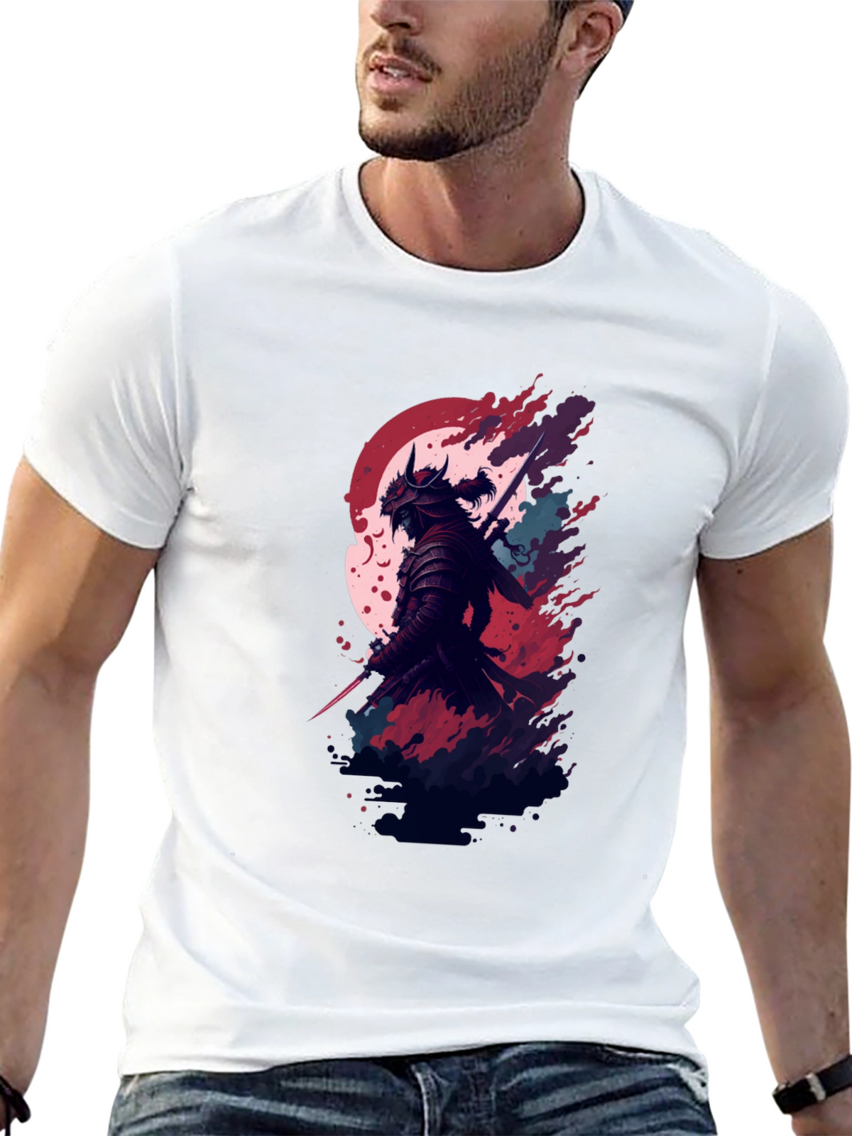 Samurai Graphic Black T-Shirt