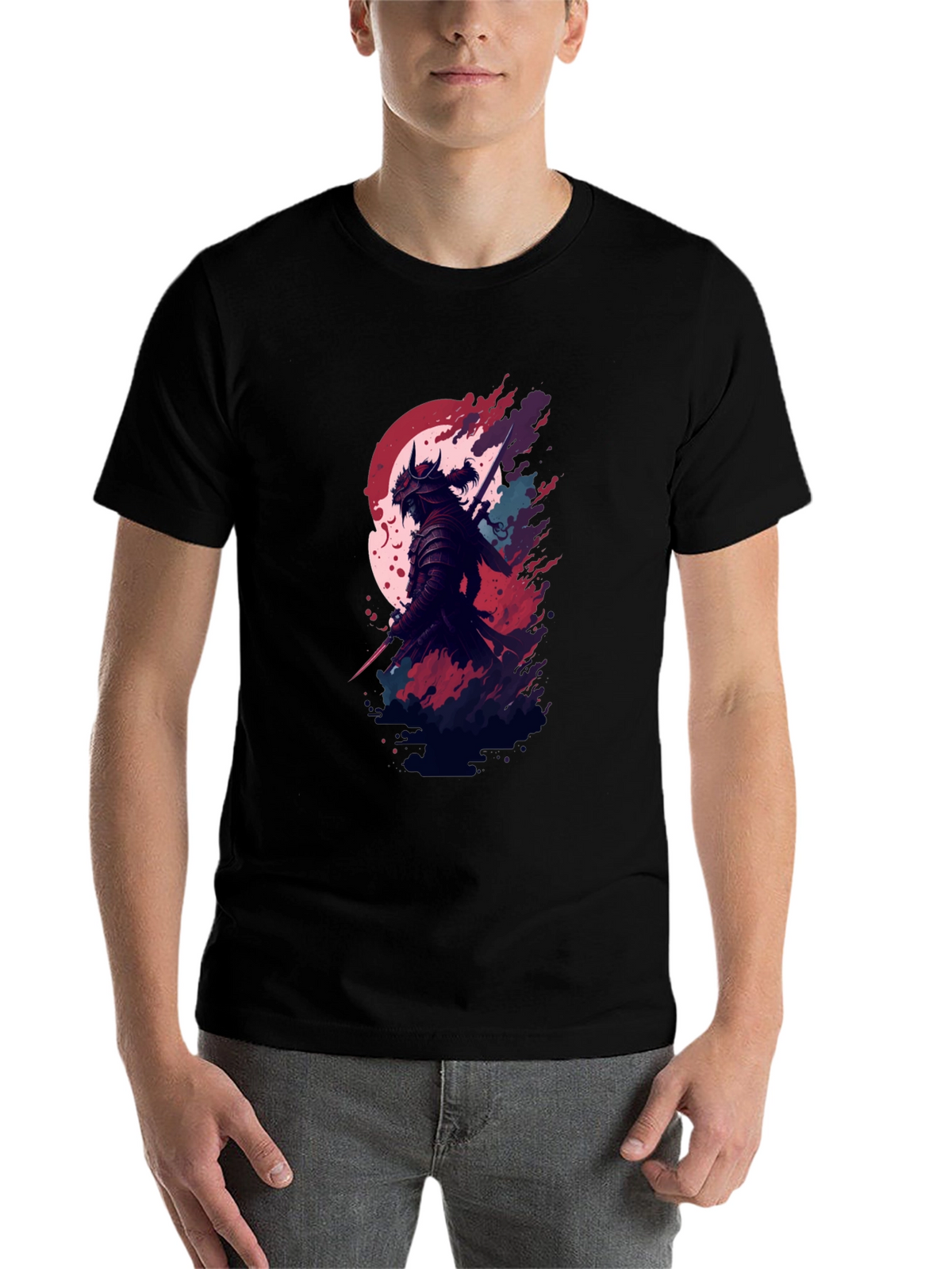 Samurai Graphic Black T-Shirt