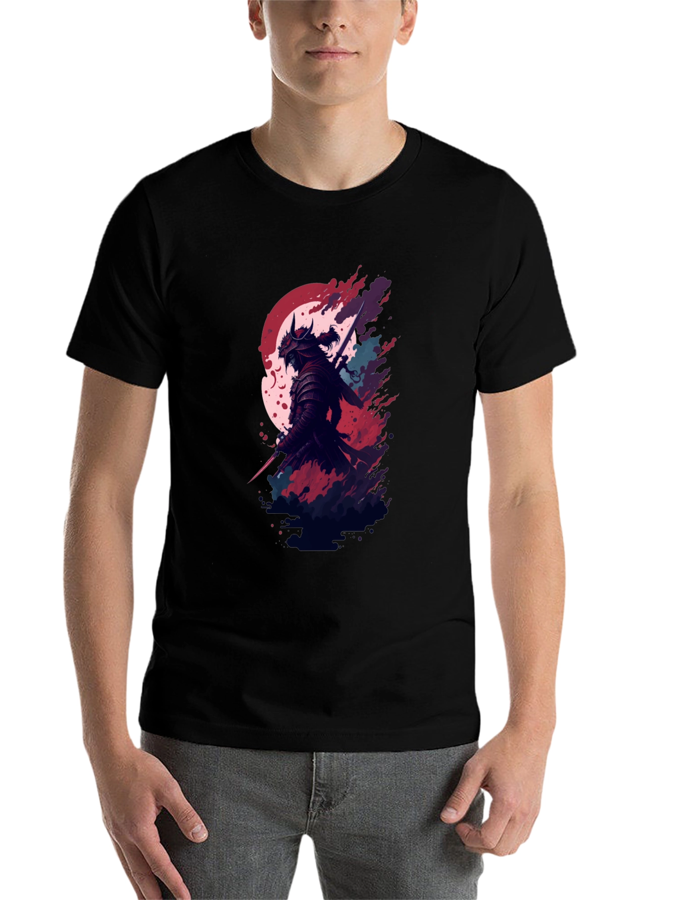 Samurai Graphic Black T-Shirt