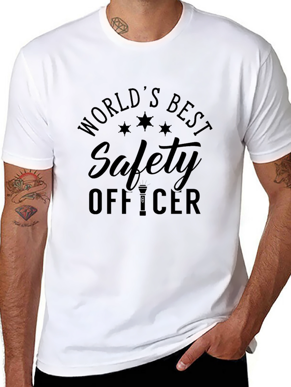 Worlds Best Safety Officer T-Shirt - Black