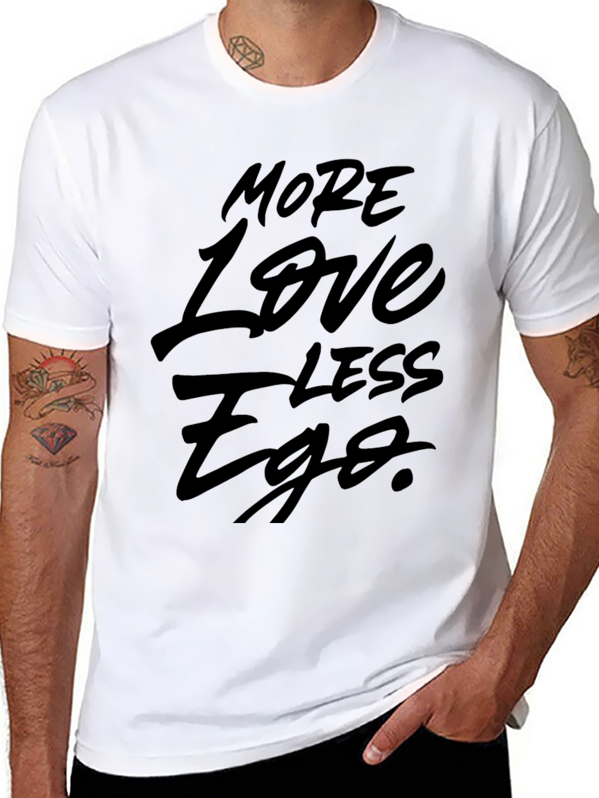 More Love Less Ego Black T-Shirt