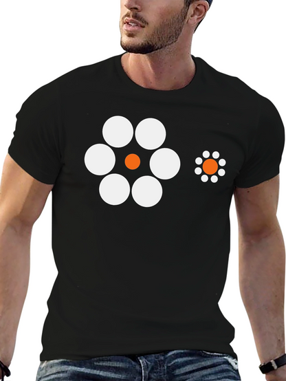 Optical Illusion T-Shirt - Black Crew Neck Tee