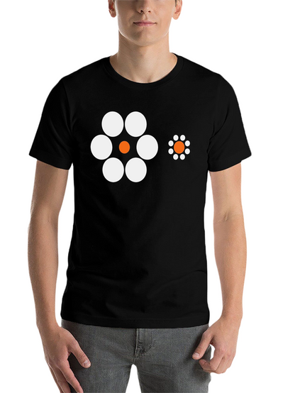 Optical Illusion T-Shirt - Black Crew Neck Tee