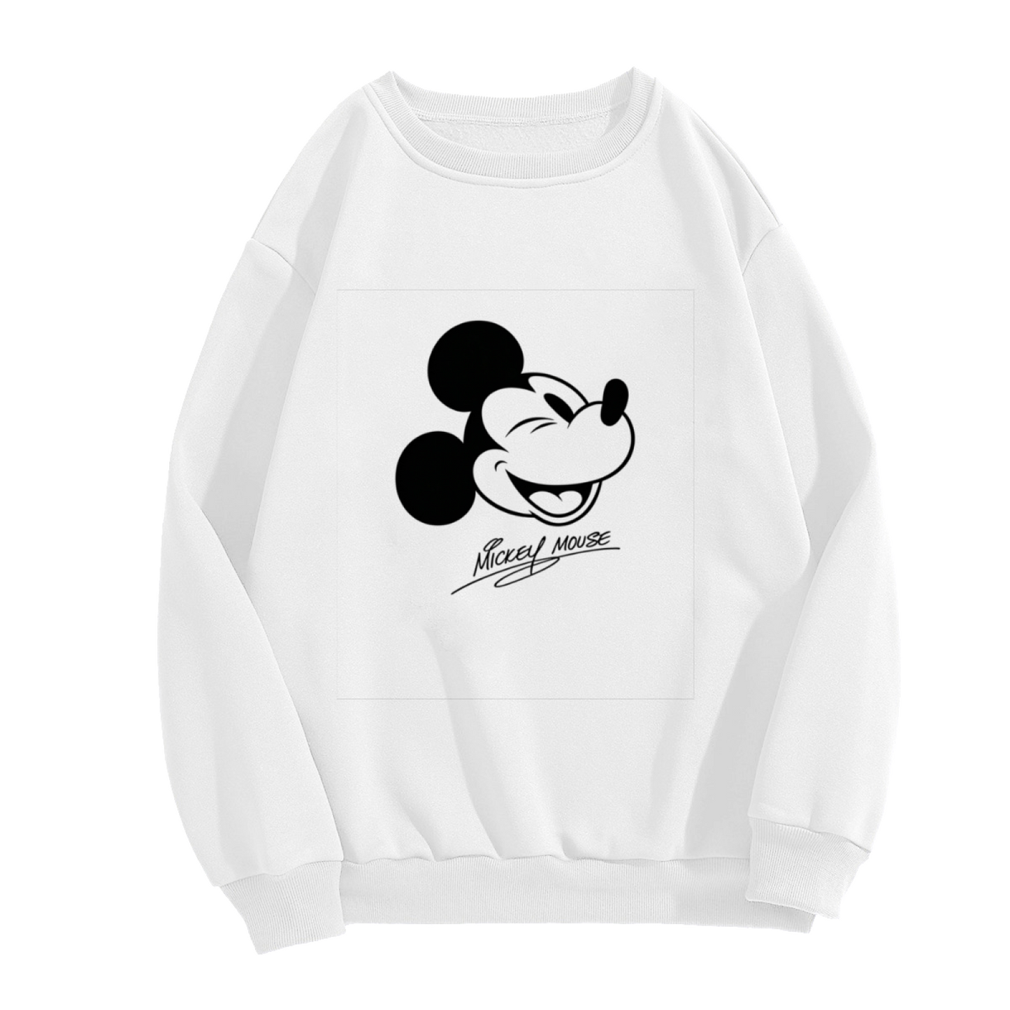 Winking Vintage Mickey Mouse Signature Crewneck Sweatshirt