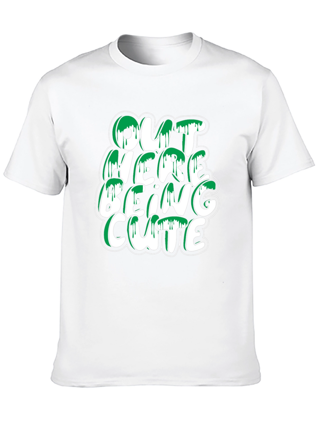 Out Here Being Cute T-Shirt - Stylish Black Tee