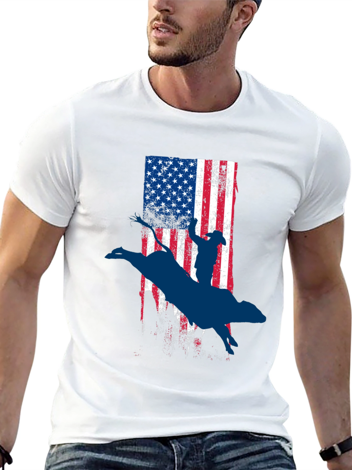 American Rodeo Bull Rider Graphic Tee
