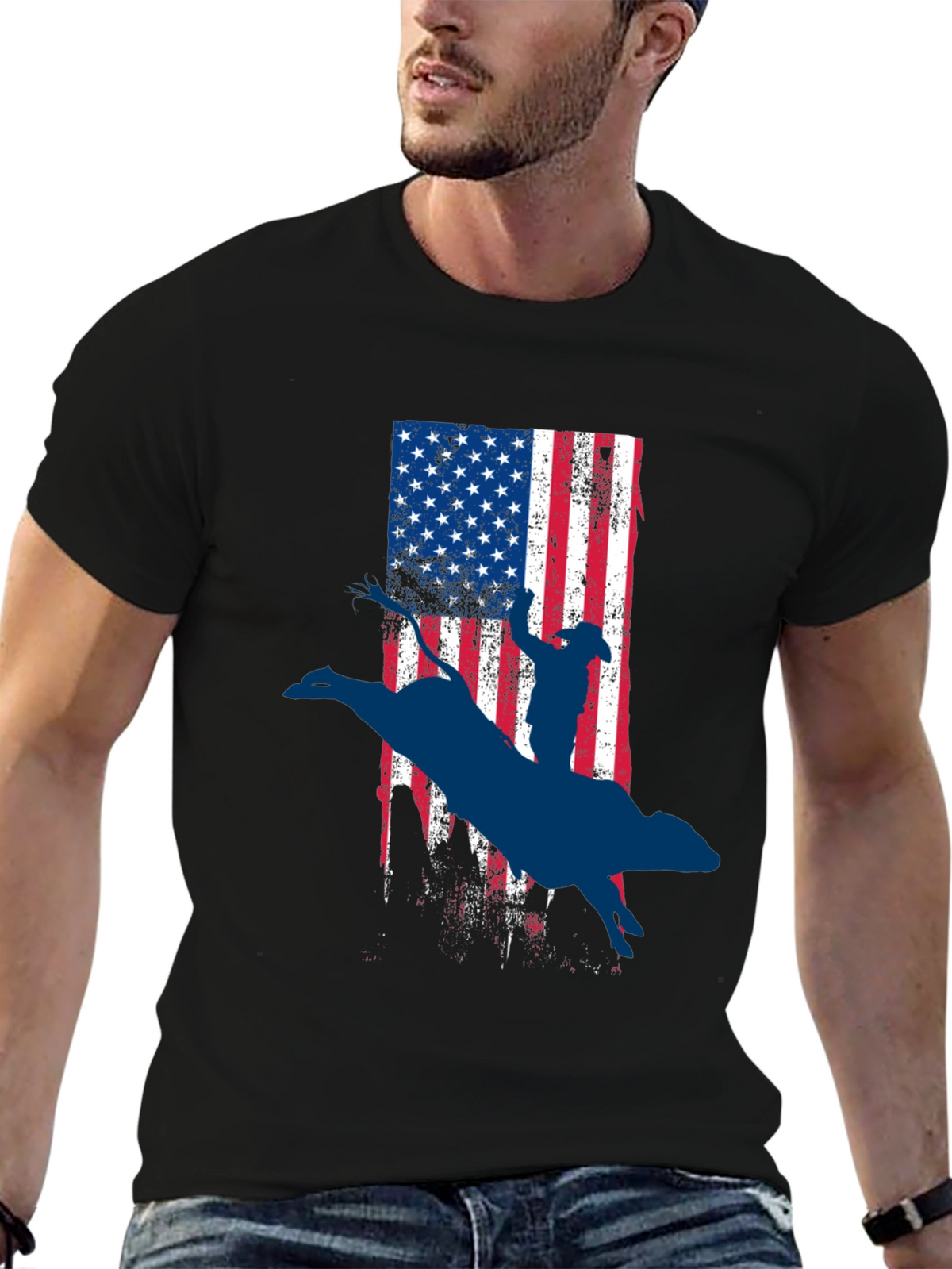 American Rodeo Bull Rider Graphic Tee