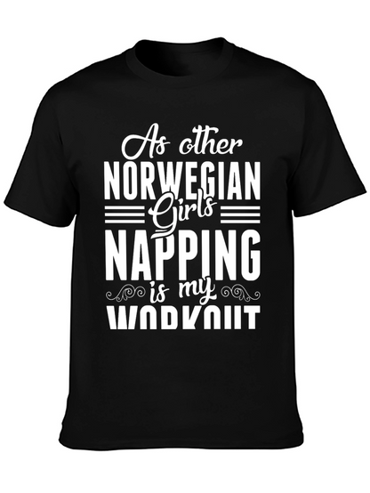 Norwegian Girls Napping Workout T-Shirt