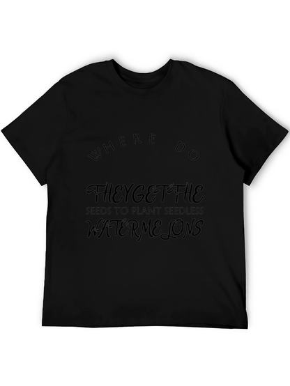 Funny Seedless Watermelon Joke Black T-Shirt