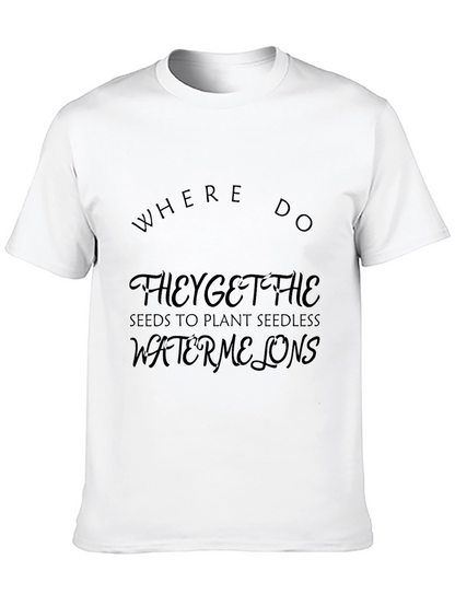 Funny Seedless Watermelon Joke Black T-Shirt