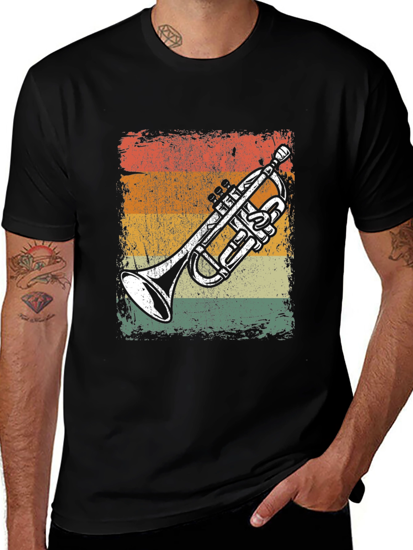 Vintage Trumpet T-Shirt - Retro Music Tee