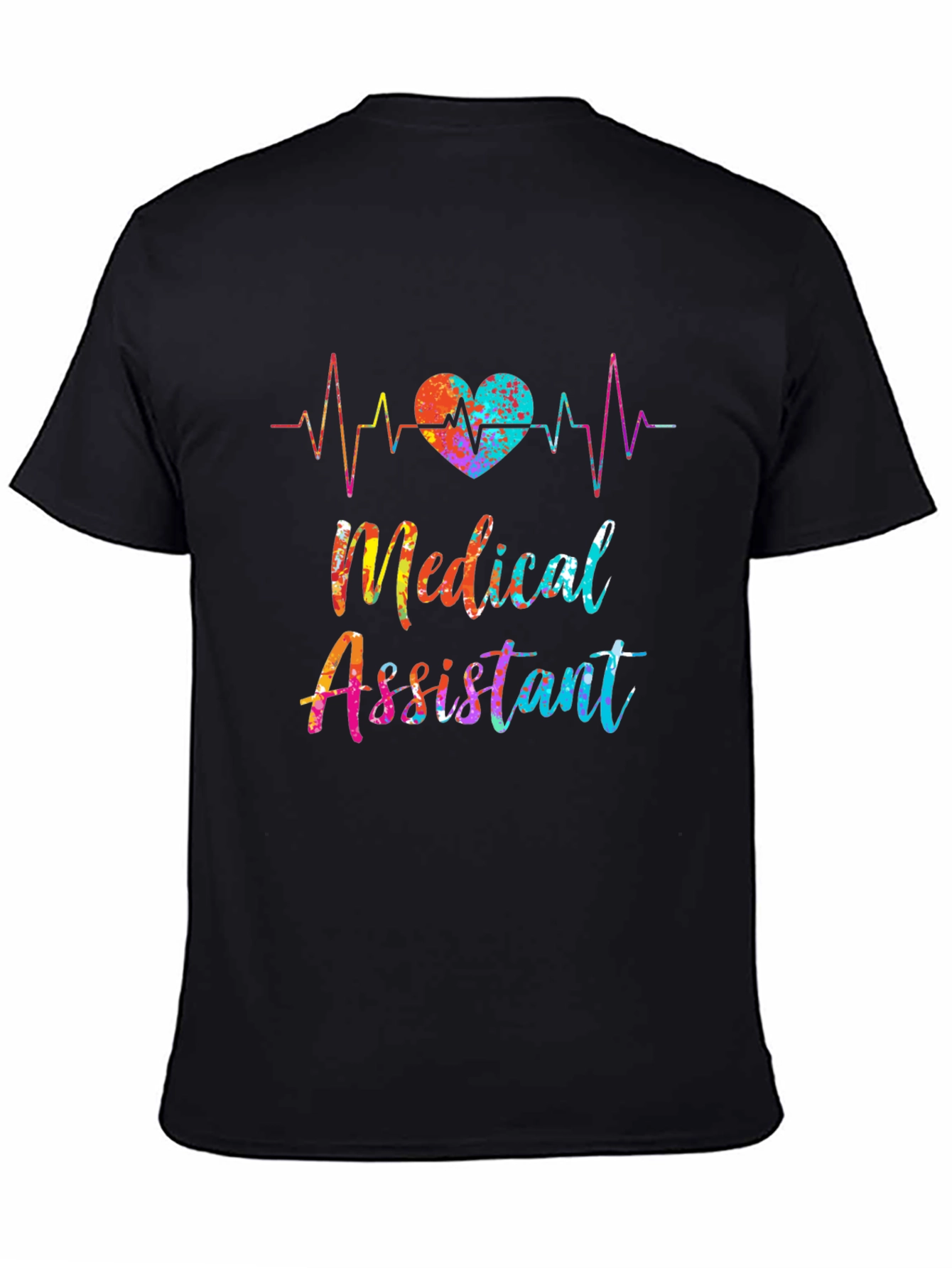 Medical Assistant Heartbeat T-Shirt - Colorful Design