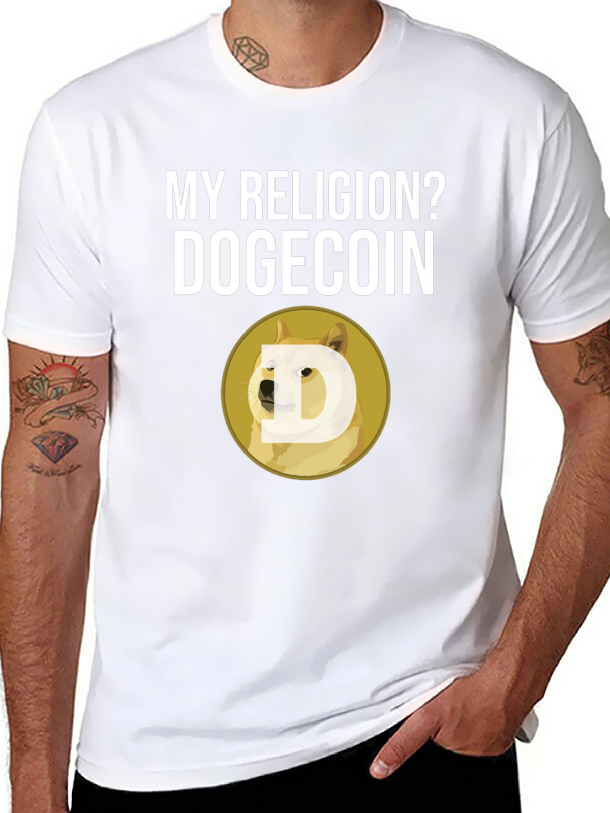Dogecoin Religion T-Shirt - Crypto Meme Tee