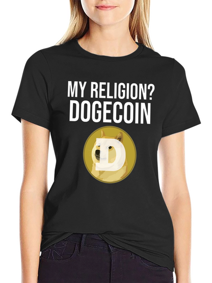 Dogecoin Religion T-Shirt - Crypto Meme Tee