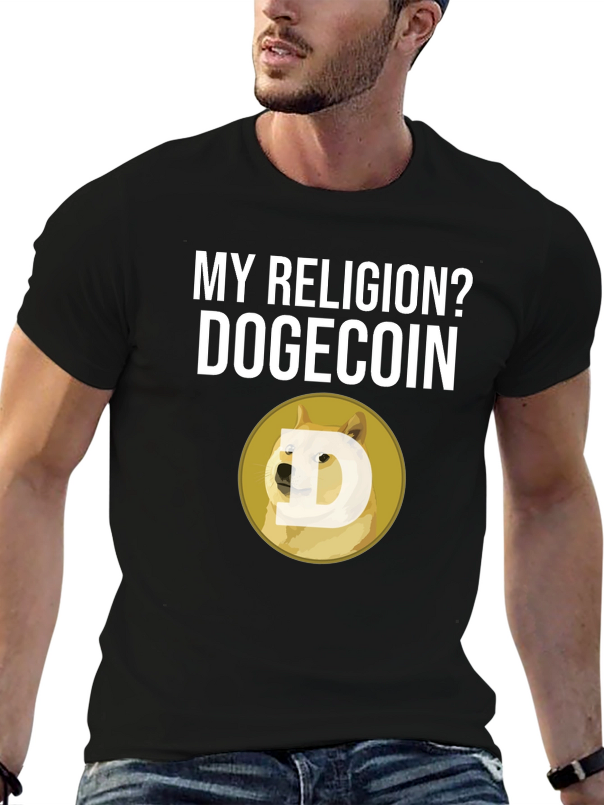 Dogecoin Religion T-Shirt - Crypto Meme Tee