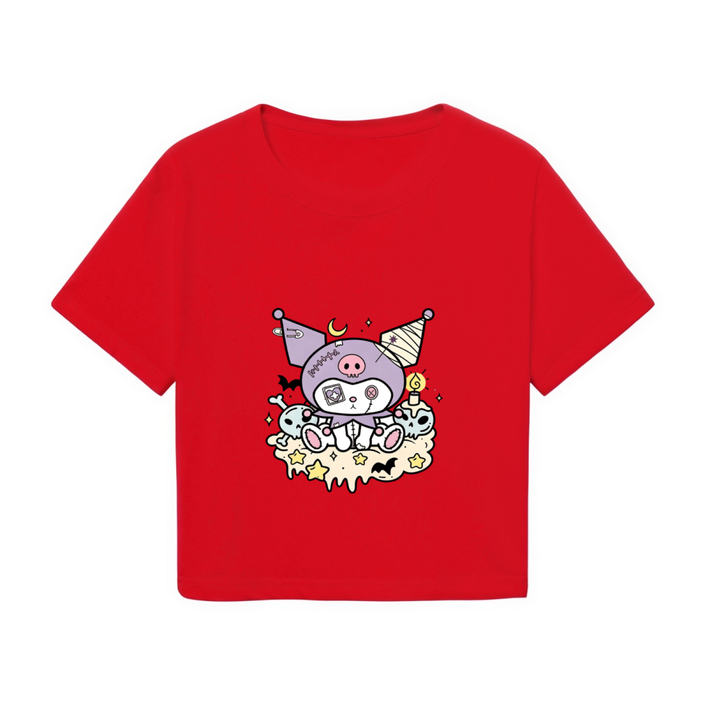 Halloween Clown Kuromi Red Cropped Top