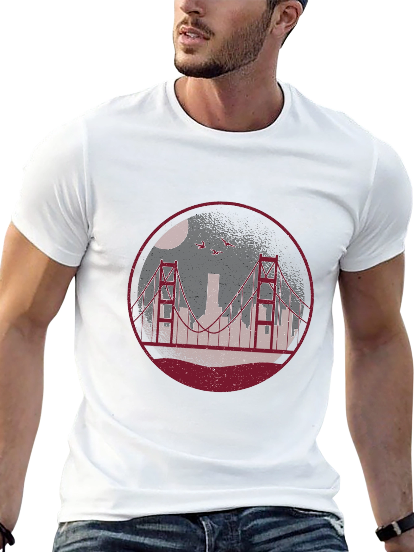 Golden Gate Bridge Graphic Tee - Black
