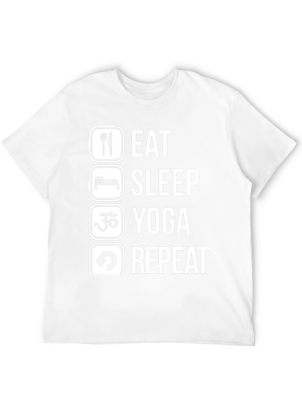 Eat Sleep Yoga Repeat Black T-Shirt