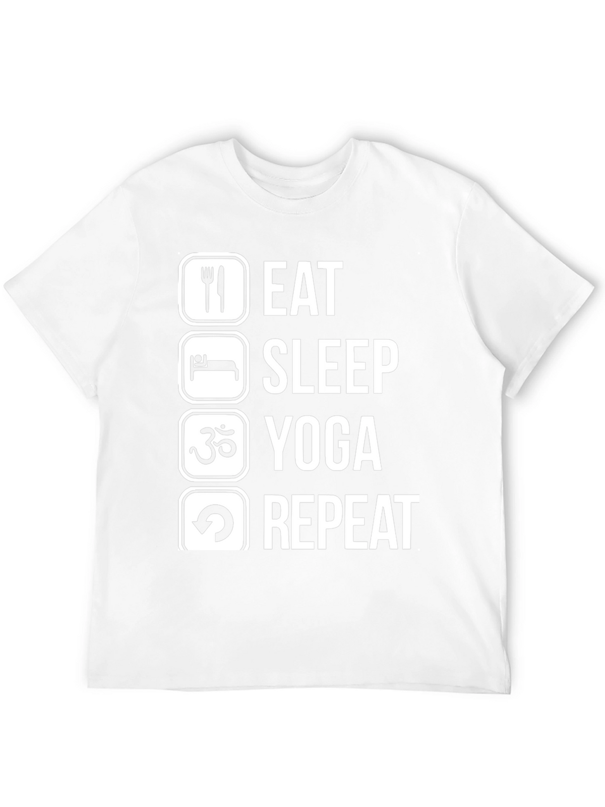 Eat Sleep Yoga Repeat Black T-Shirt