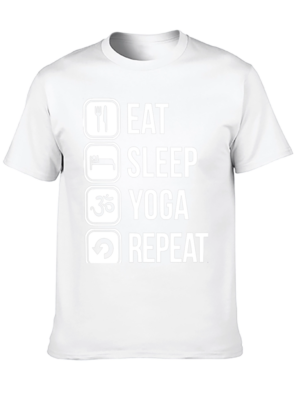 Eat Sleep Yoga Repeat Black T-Shirt