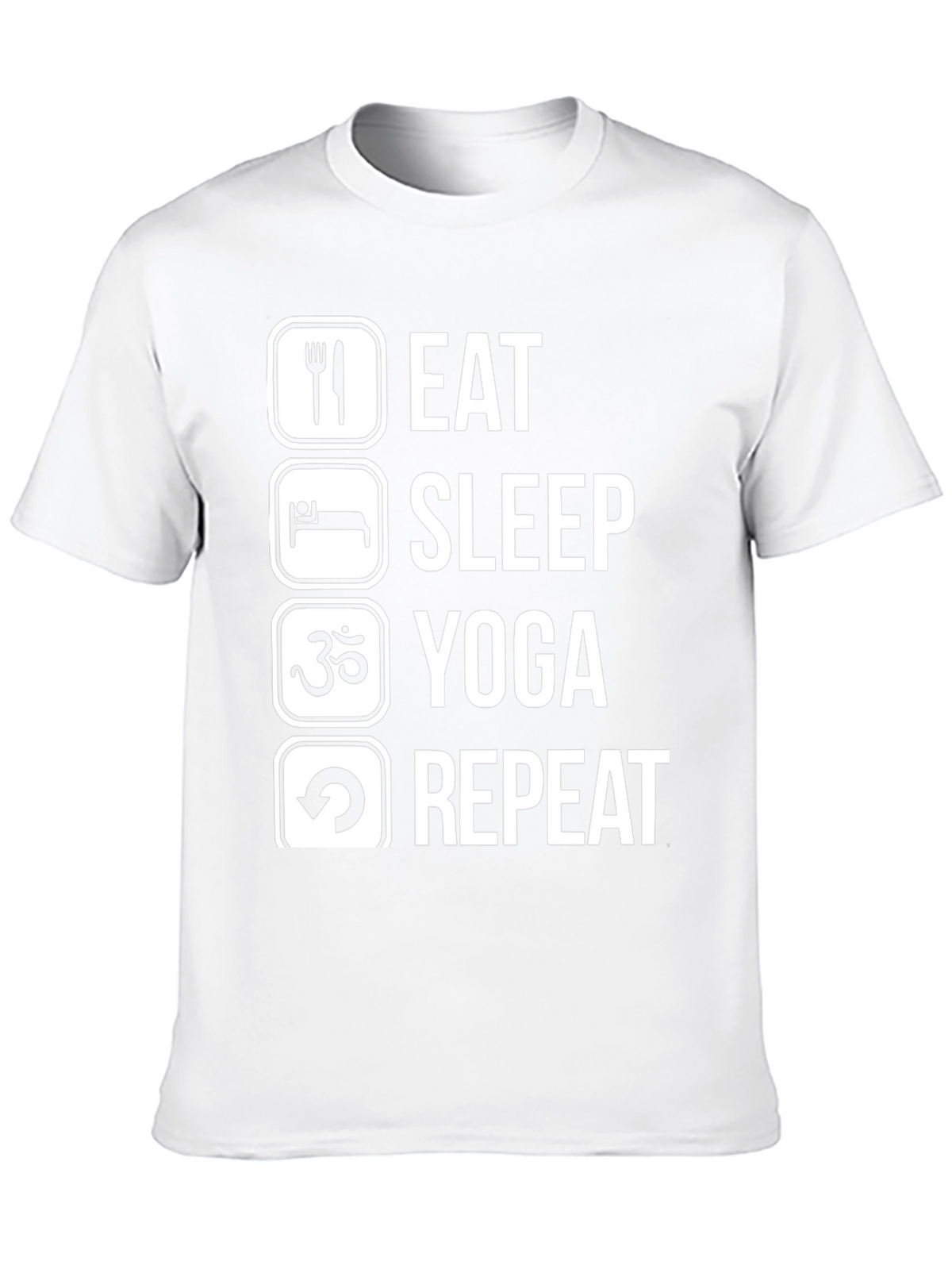 Eat Sleep Yoga Repeat Black T-Shirt