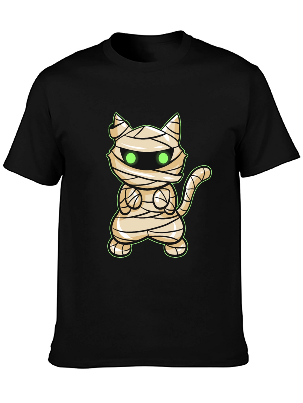 Mummy Cat Halloween T-Shirt - Cute Graphic Tee