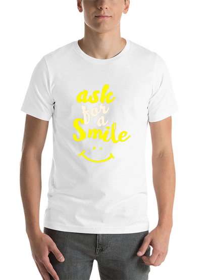 Ask for a Smile Graphic Tee - Black