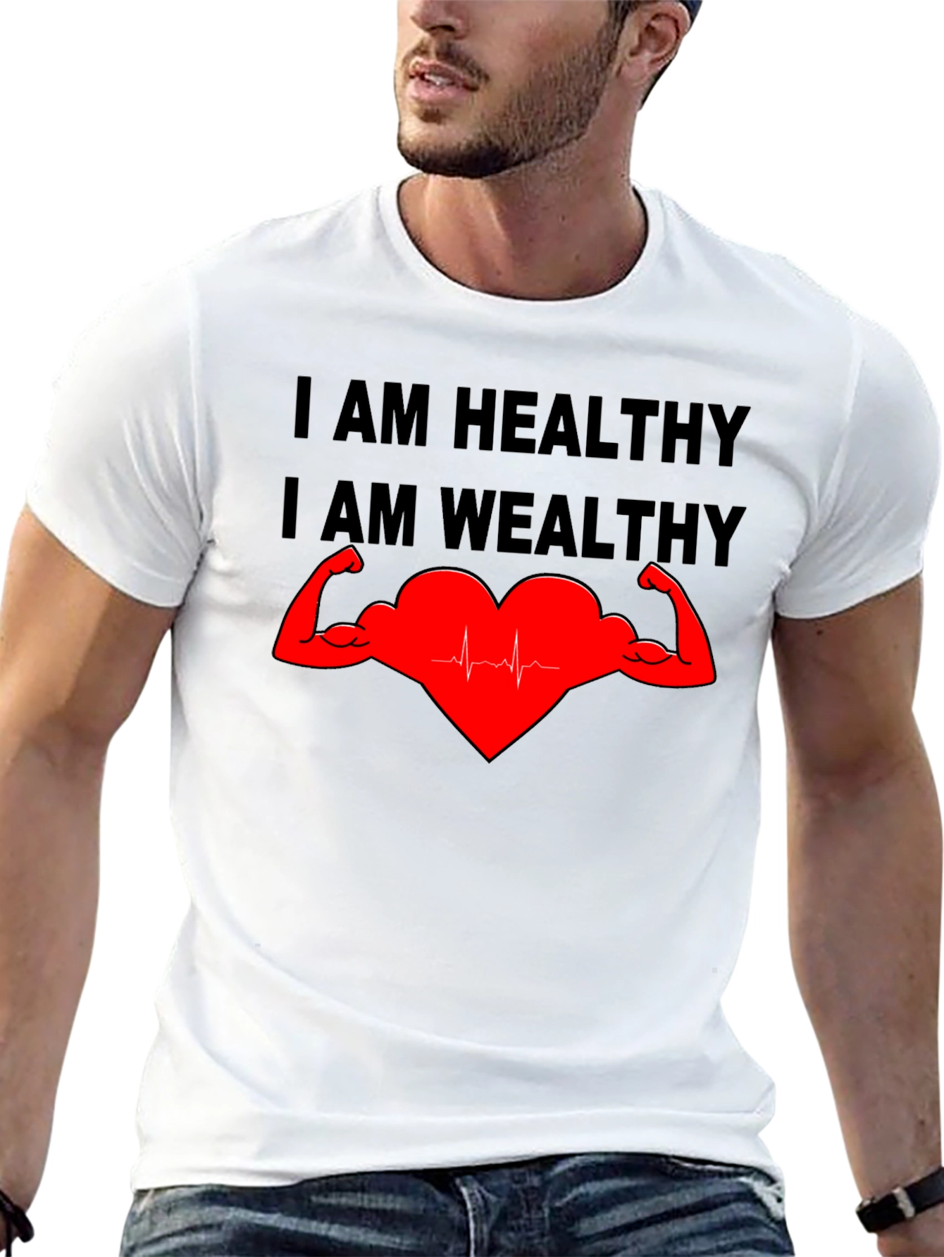 Healthy & Wealthy T-Shirt - Strong Heart Graphic Tee