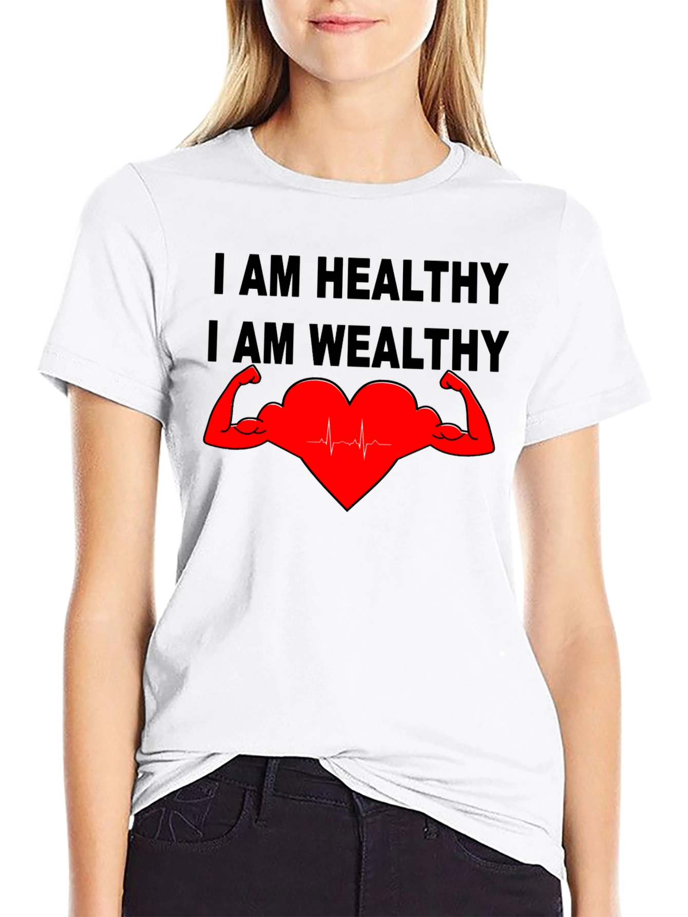 Healthy & Wealthy T-Shirt - Strong Heart Graphic Tee