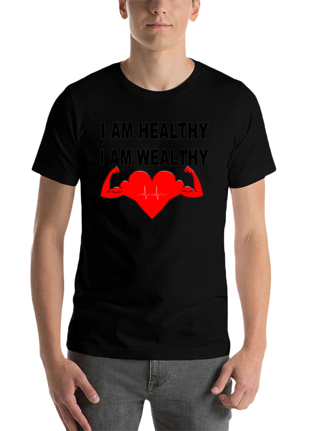 Healthy & Wealthy T-Shirt - Strong Heart Graphic Tee