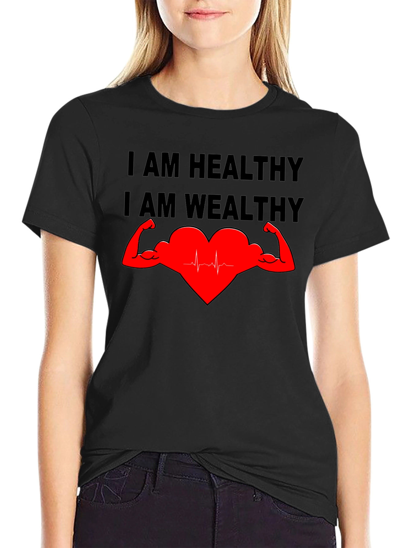 Healthy & Wealthy T-Shirt - Strong Heart Graphic Tee