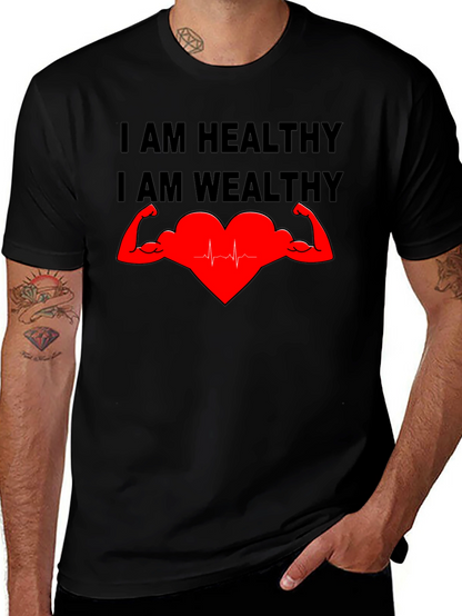 Healthy & Wealthy T-Shirt - Strong Heart Graphic Tee