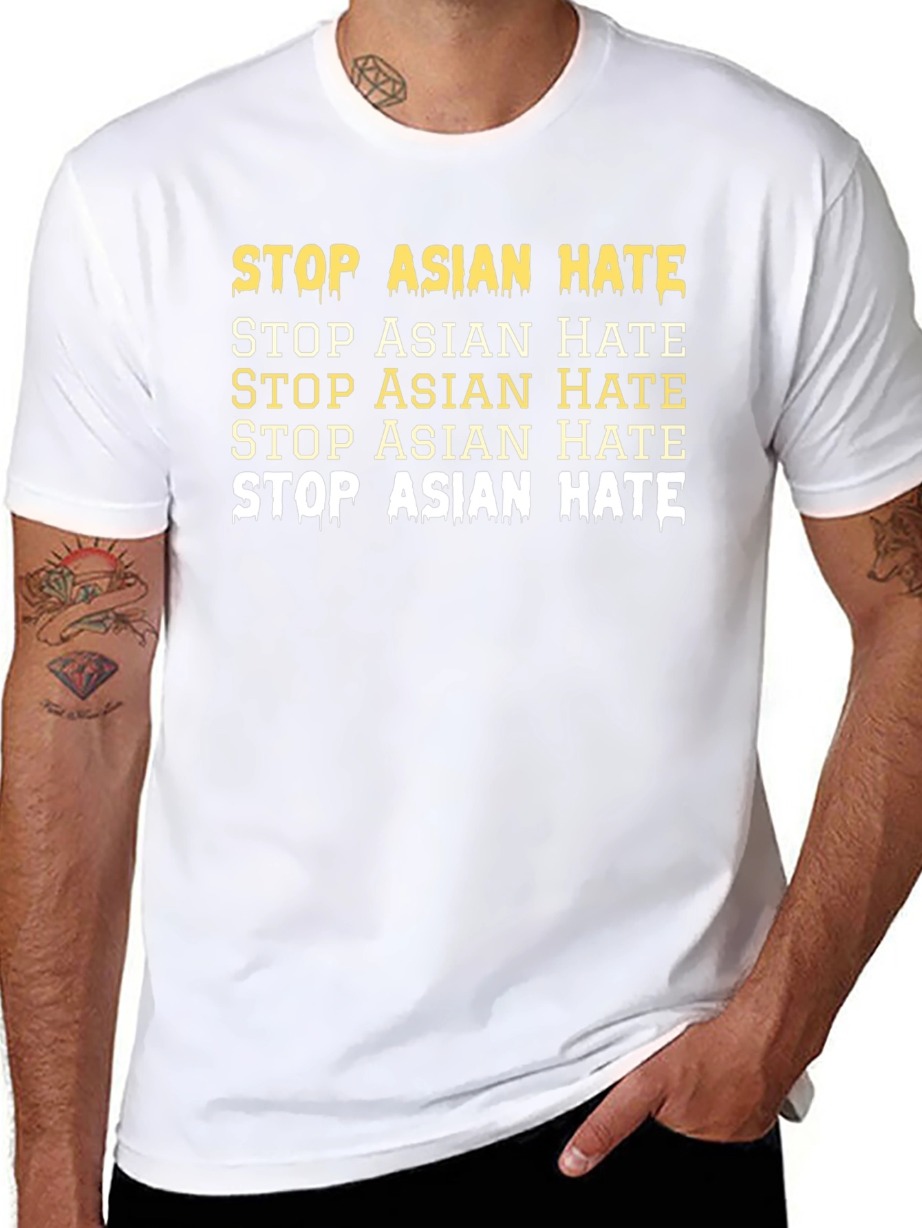 Stop Asian Hate Graphic Tee - Unisex Activism T-Shirt