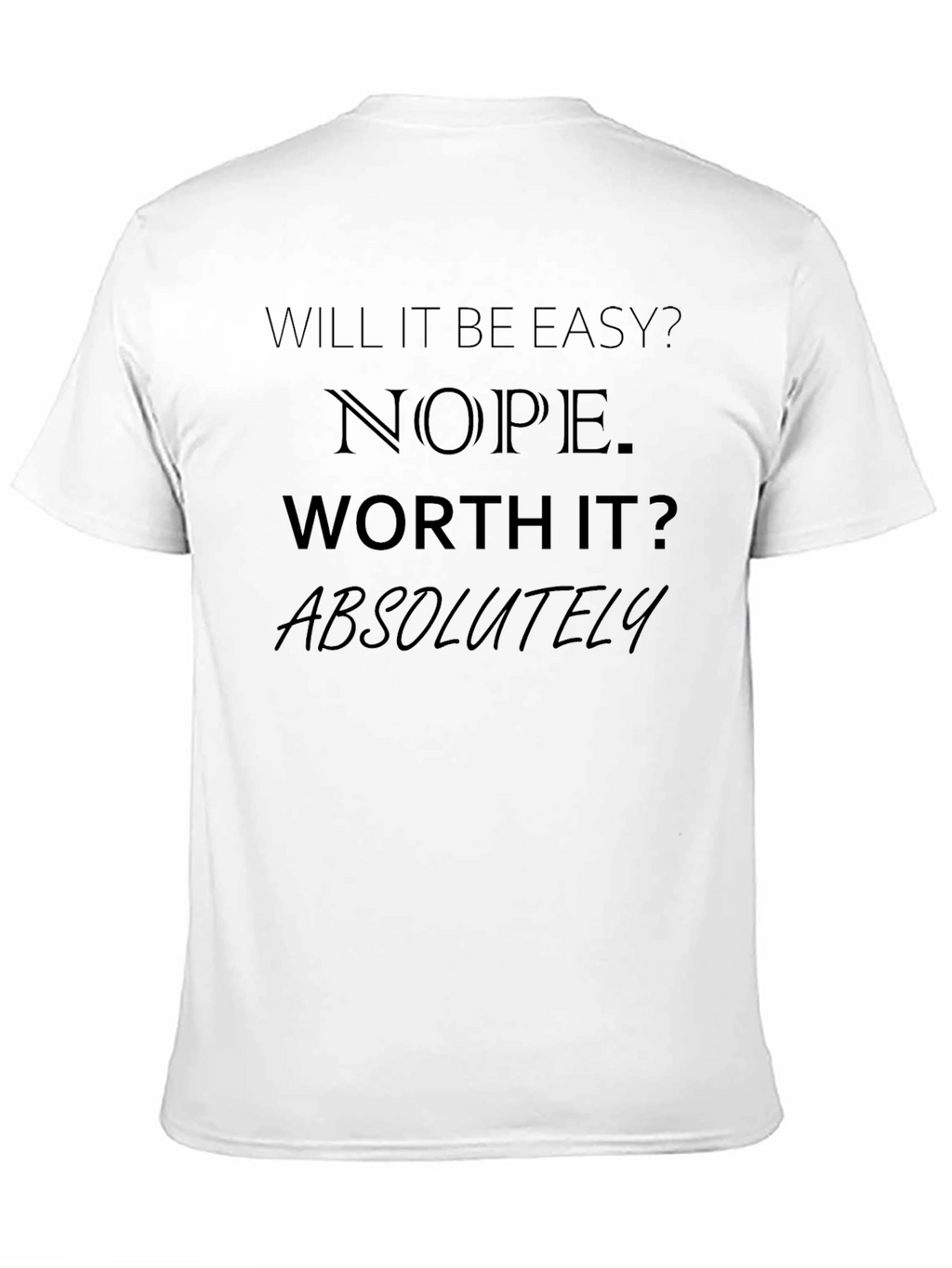 Will It Be Easy? Mens Black T-Shirt