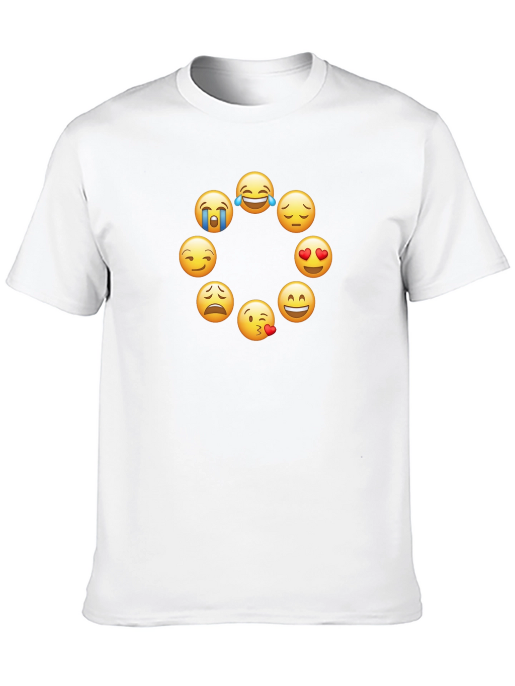 Emoji Circle Graphic Tee - Trendy Black T-Shirt