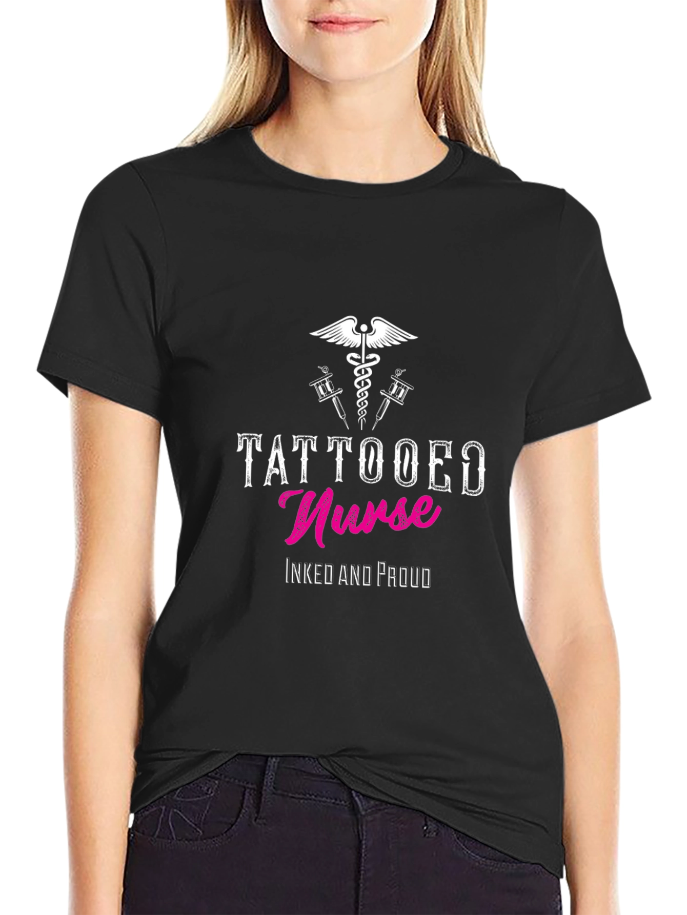 Tattooed Nurse T-Shirt - Inked and Proud Design