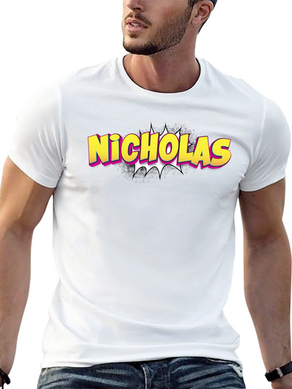 Nicholas Personalized Comic Style T-Shirt