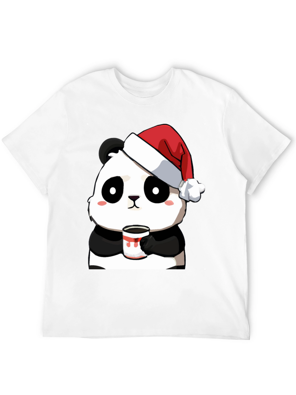 Cute Panda Santa Hat Coffee Mug Graphic T-Shirt