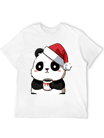 Cute Panda Santa Hat Coffee Mug Graphic T-Shirt