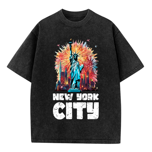 NEW YORK CITY Statue Of Liberty Fireworks