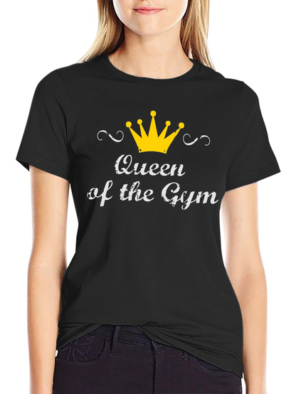 Queen of the Gym Black Graphic T-Shirt