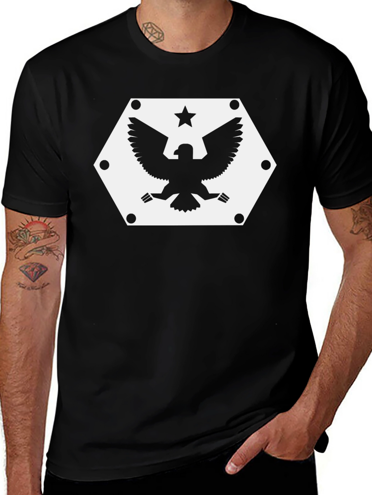 Eagle Star Graphic Tee - Black T-Shirt