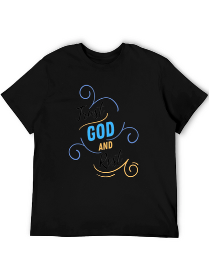 Trust God and Rest Graphic T-Shirt - Religious Apparel