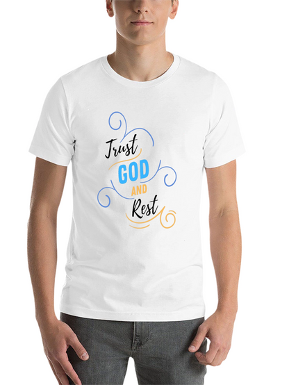 Trust God and Rest Graphic T-Shirt - Religious Apparel